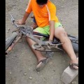 Menor de edad se lesiona con bicicleta