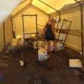 Campamento tortuguero sufre fuerte daños por el fuerte oleaje.