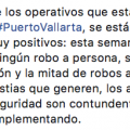 Alfaro asegura que termino con la inseguridad en Puerto Vallarta con sus operativos.