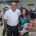 Llegó nuestra medallista de oro Lupita Hernández.