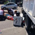 Motociclista se impacta contra camioneta de Seapal