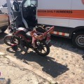 -Le cortaron la circulación-Motociclista lesionado en la Francisco Villa.