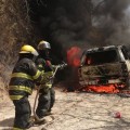 Auto se incendia en camino al Ermita