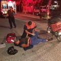 Motociclista lesionada en Ixtapa