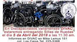 Discapacitados Vallarteneses entregarán sillas de ruedas para quien lo necesite