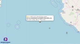 Recibe Puerto Vallarta Navidad con sismo a las 00:54 horas.