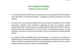 Viva Aerobus confirmó incidente durante vuelo PV-GDL