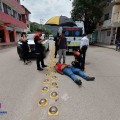 Joven derrapa con su motocicleta en colonia Independencia