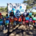 Niños de zona rural y estudiantes se suman a festejos del agua