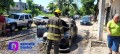 Incendio de vehículo en la colonia Los Portales.