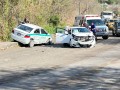 Accidente entre vehículo del Hospital Medassit y taxi del sitio 5 en el libramiento