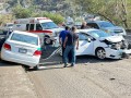 Accidente entre vehículo del Hospital Medassit y taxi del sitio 5 en el libramiento