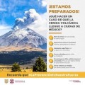 En alerta la CDMX por caída de ceniza del volcán Popocatépetl