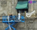 Enchulan Zócalo capitalino para las Fiestas Patrias.