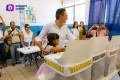 Héctor Santana votó acompañado de su familia