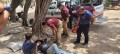 Hombre cae de una plataforma de tarima en palmar del progreso.