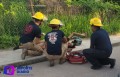 Motociclista de 16 años resulta herido tras derrapar.