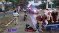 Motociclista lesionado tras derrapar cerca del puente Los Milagros