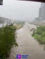 Río Santa Catarina en Monterrey comienza a desbordarse debido a fuertes lluvias ocasionadas por la tormenta tropical Alberto.