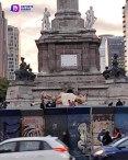 Vimos el Ángel de la Independencia en el suelo