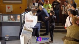AMLO Vota en casilla frente a Palacio Nacional