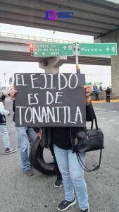 Caos rumbo all AIFA por protesta de vecinos de Tonanitla