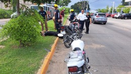 Chocan dos motociclistas.