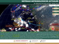 Jalisco, Colima, Hidalgo y San Luis Potosí tendrán lluvias torrenciales este lunes