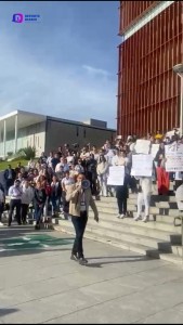 Protestan trabajadores del Poder Judicial en Zapopan