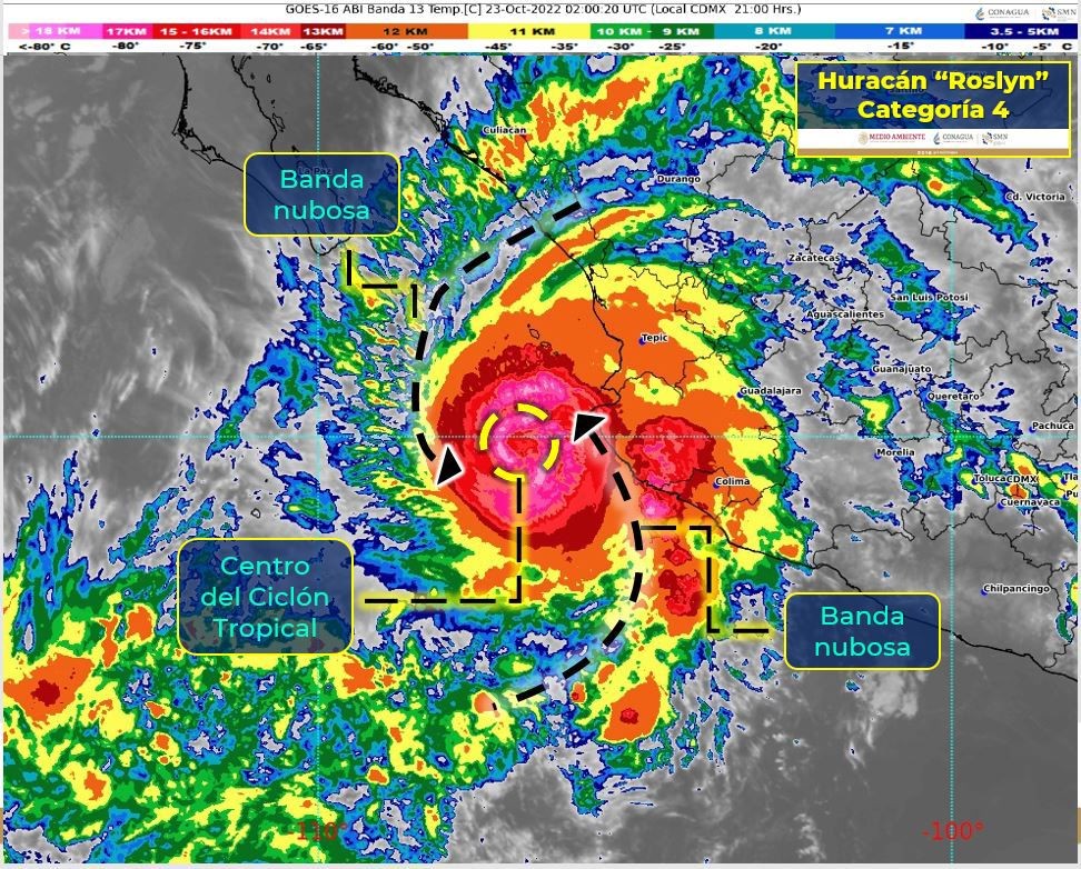 Roslyn Continua Como CategorÍa 4 En La Escala Saffir Simpson Frente A La Costa Norte De 